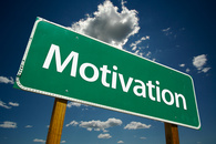 a street sign says motivation